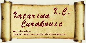 Katarina Curaković vizit kartica